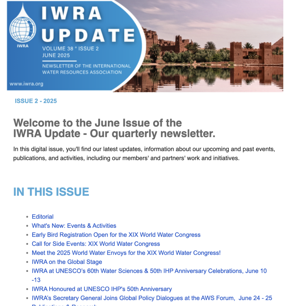 IWRA Update – June 2025